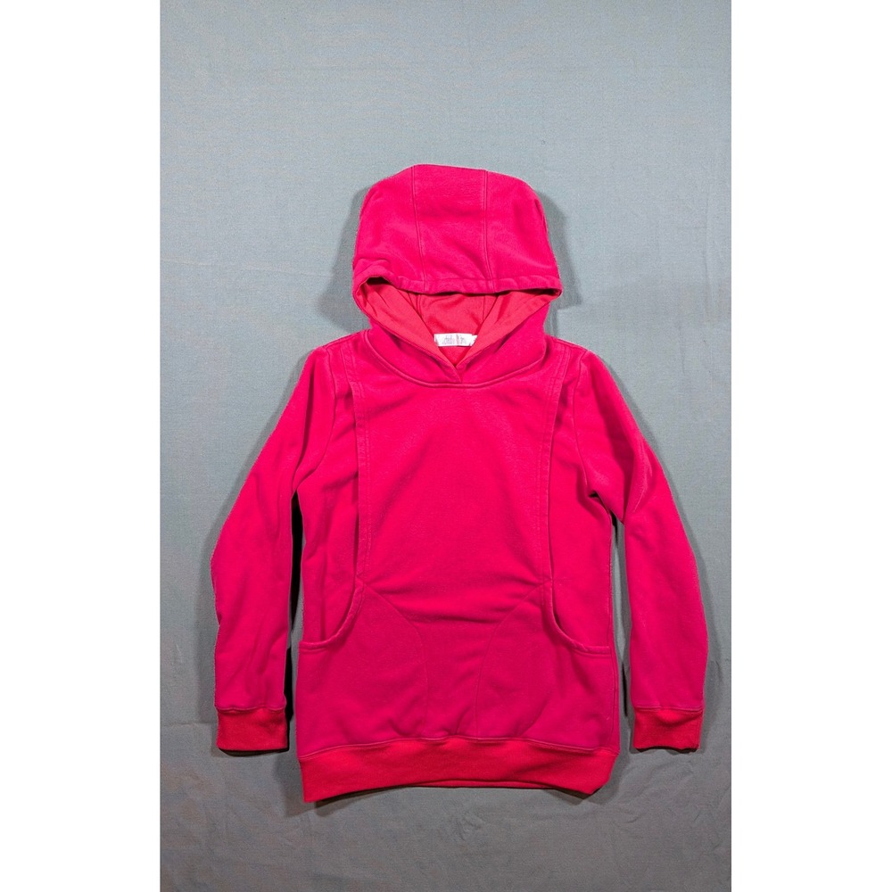 Latched Mama Heavy Nursing Hoodie Pink Fleece Breastfeeding Sweatshirt Large